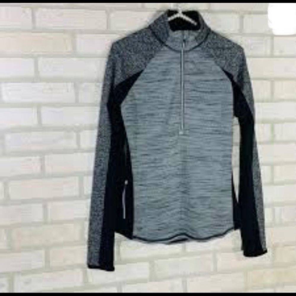 Athleta Running Wild 1/3 Zip Up Top Pullover
